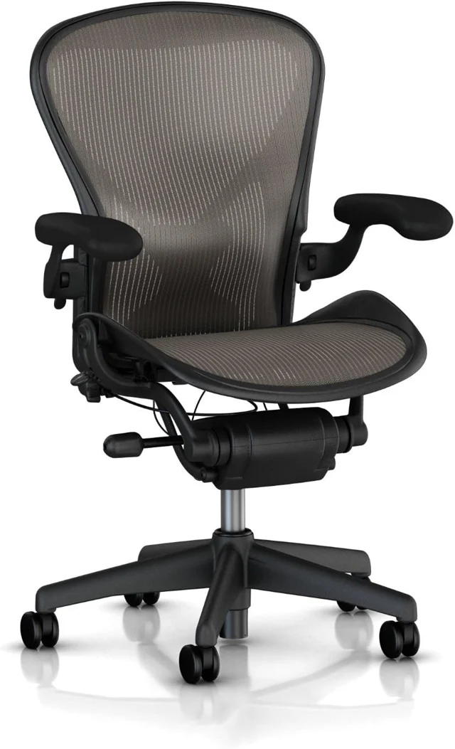 Herman Miller Aeron Classic C Lead Leather Arms