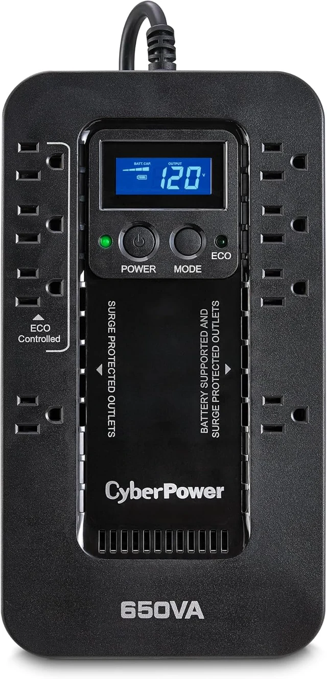 CyberPower EC650LCD UPS Battery Backup