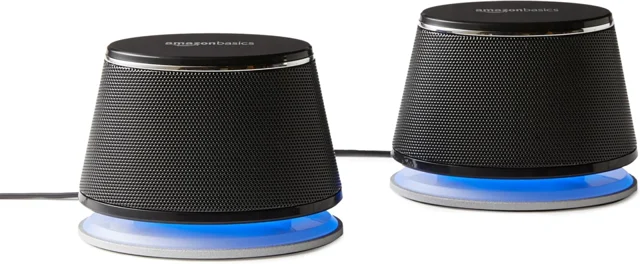 Amazon Basics Stereo 2.0 Speakers for PC or Laptop