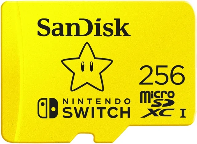 Sandisk 256GB microSD Card Super Mario Super Star Edition