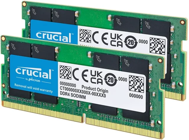 Crucial 2x32GB DDR4-3200 CL22 SO-DIMM