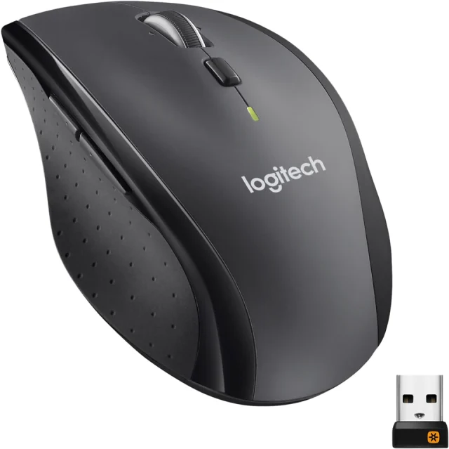 Logitech M705 Marathon Full Size 2.4 GHz - Black Wireless