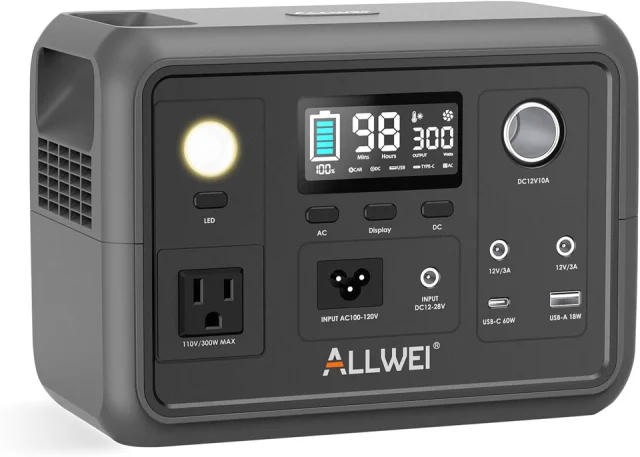 ALLWEI Portable Power Station 300W 256Wh