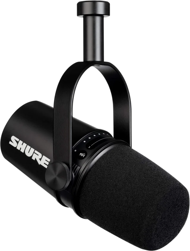 Shure MV7 USB/XLR Dynamic Microphone - Black
