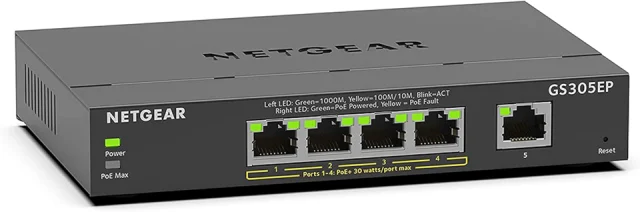 NETGEAR GS305EP 5-Port PoE Gigabit Smart Managed Switch