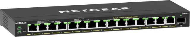 NETGEAR 16-Port PoE Easy Smart Managed Switch GS316EP