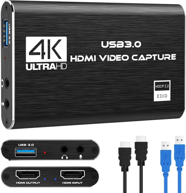VIXLW V316B-FR 4K HDMI Capture Card 1080P 60FPS