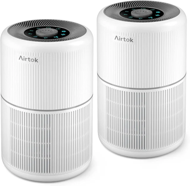 AIRTOK 2 Pack Air Purifier with H13 True HEPA Filter