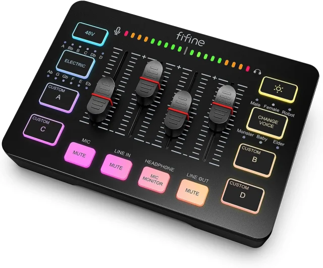 FIFINE AmpliGame SC3 Gaming Audio Mixer