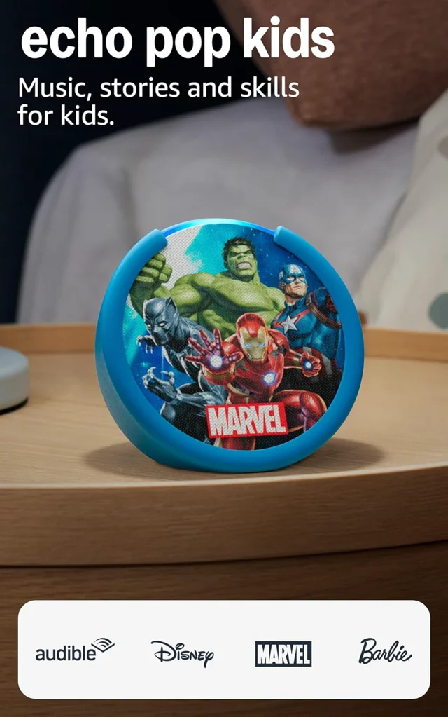 Amazon Echo Pop Kids Marvel's Avengers