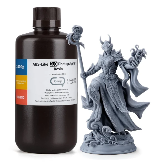 ELEGOO ABS-Like 3.0 3D Printer Resin Grey 1000g