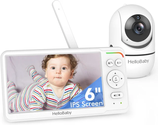 HelloBaby HB6560 6'' No WiFi Video Baby Monitor 30H Battery
