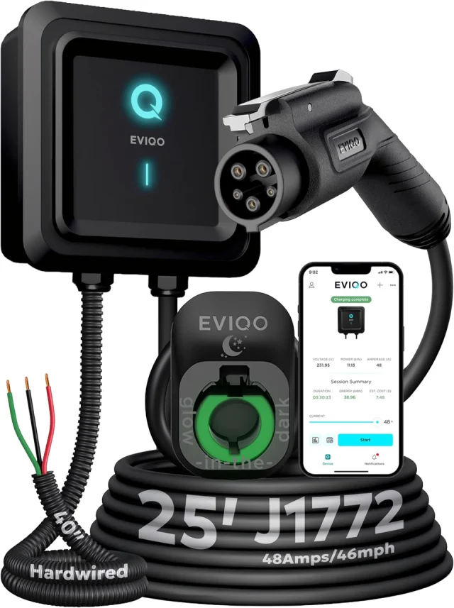 EVIQO Level 2 EV Charger J1772 48A Hardwired