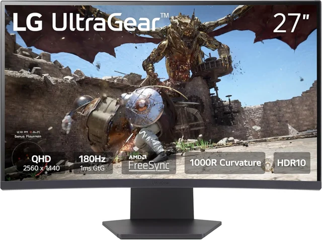 LG 27GS60QC-B Ultragear 27-inch Curved Gaming Monitor