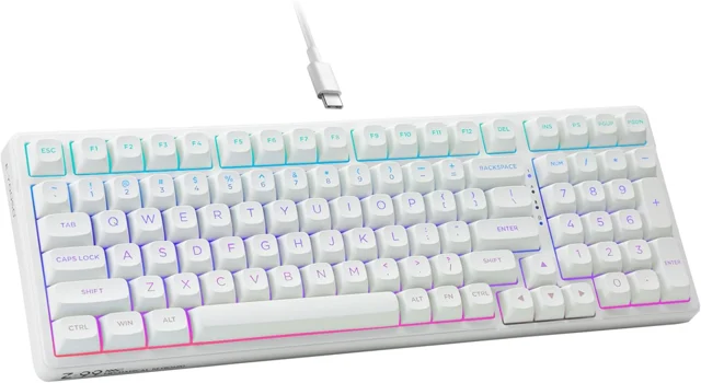 HUO JI E-Yooso Creamy Wired RGB Mechanical Keyboard White
