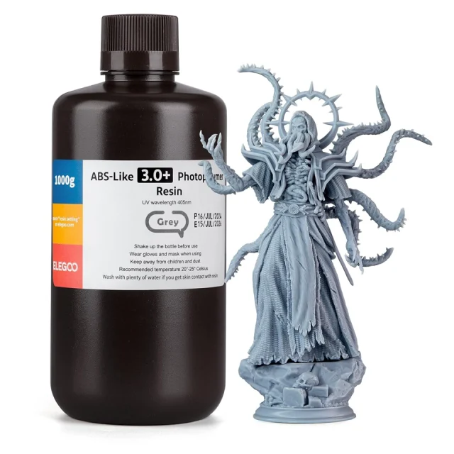 ELEGOO ABS-Like 3.0+ 3D Printer Resin Grey 1000g