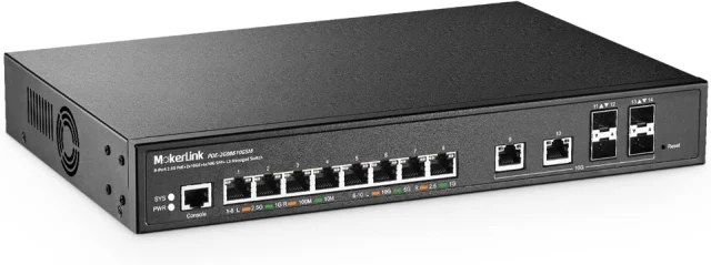 MokerLink 8 Port 2.5 Gigabit PoE Managed Switch