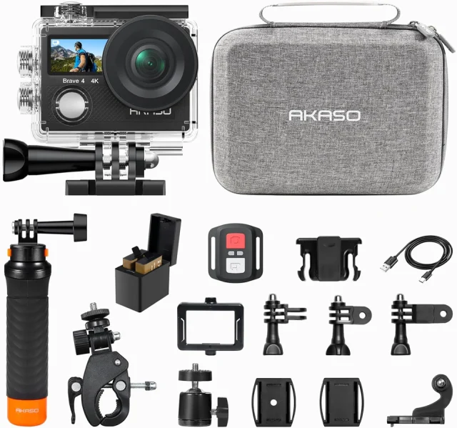 AKASO Brave 4 Action Camera with Floating Hand Grip
