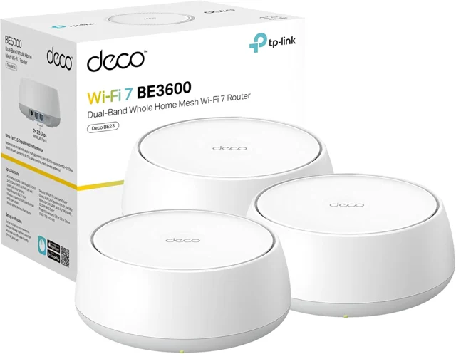 TP-Link Deco BE23 BE3600 WiFi 7 Mesh System, 3-Pack