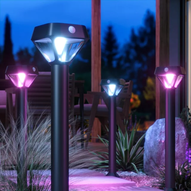 XMCOSY+ Smart Solar Pathway Lights 6 Pack