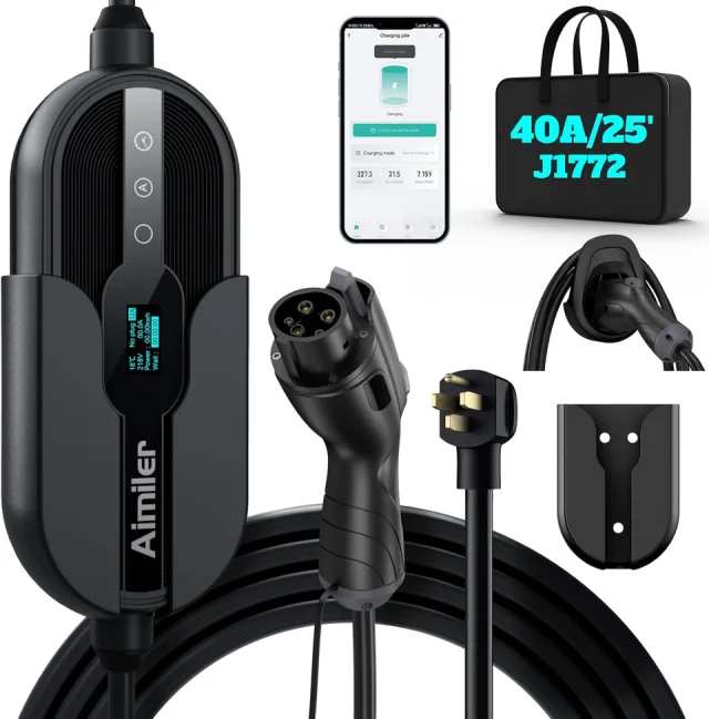 AIMILER Level 2 EV Charger 40A 25ft
