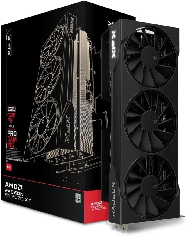 XFX Swift AMD Radeon RX 9070 XT Triple Fan 16GB