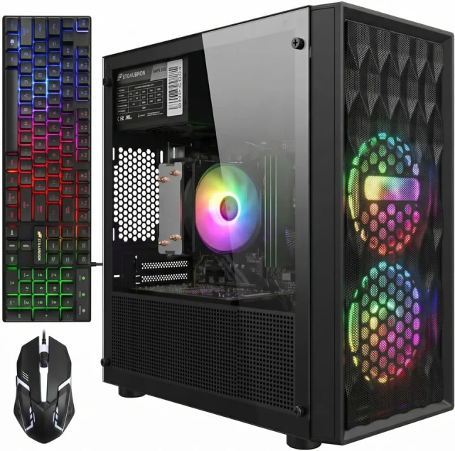 STGAubron Gaming PC Desktop R5 5500 RTX 3050 6G
