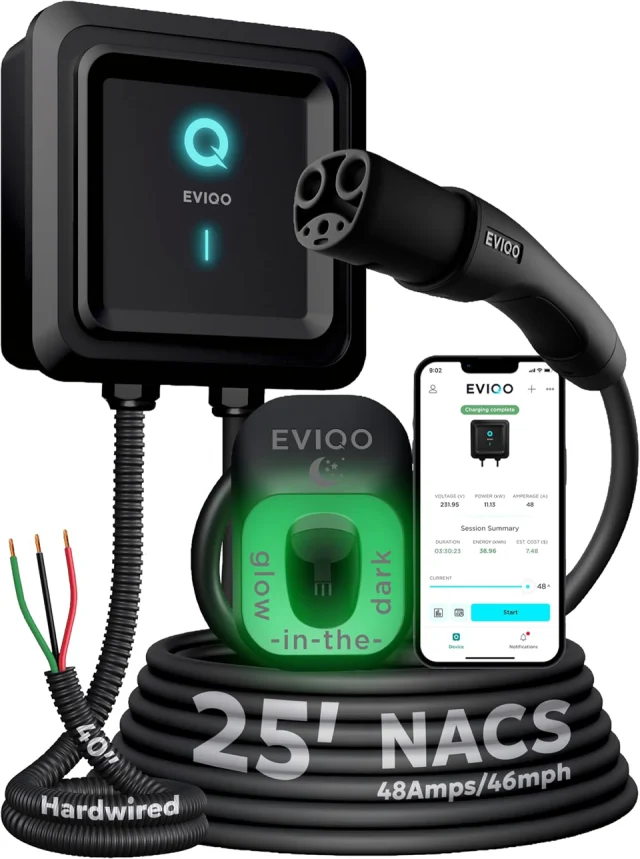 EVIQO Level 2 EV Charger 48A NACS Hardwired