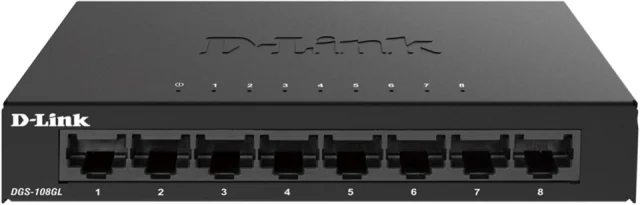 D-Link DGS-108GL-V2 8-Port Gigabit Unmanaged Ethernet Switch