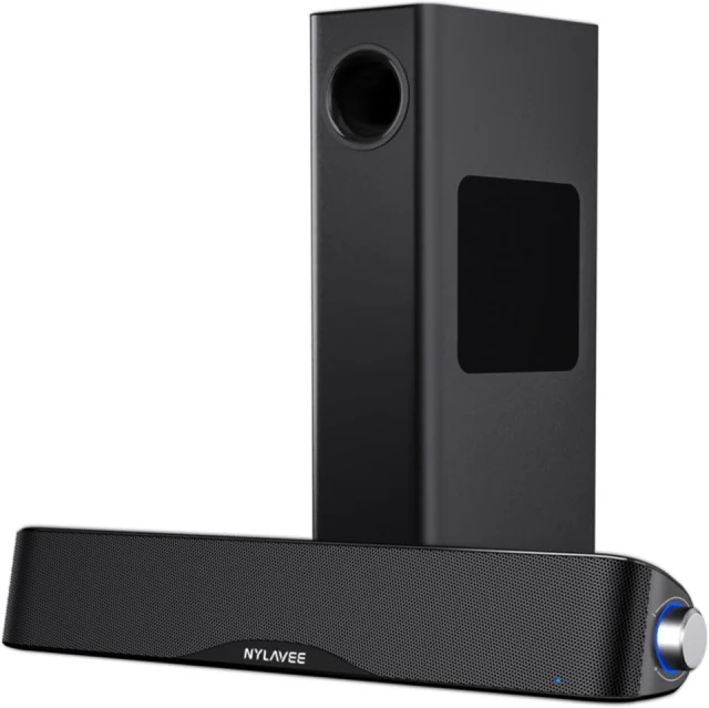 Nylavee 2.1 PC Soundbar with Subwoofer, Bluetooth 5.4