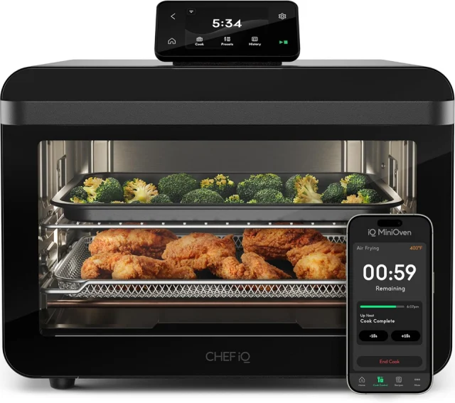 CHEF iQ MiniOven Smart Air Fryer Toaster Oven Combo