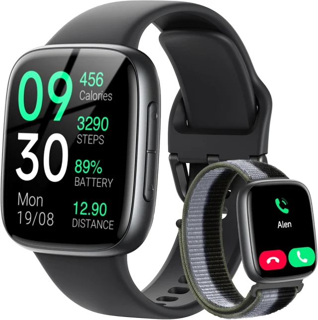 Fitpolo Smart Watch 1.85" AMOLED Fitness Tracker