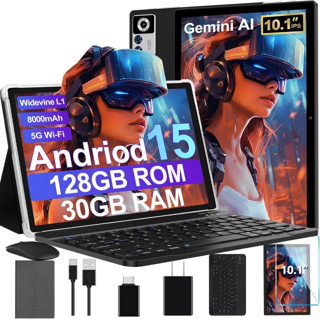 ZIOVO 10 Inch Android 15 Tablet 30GB+128GB
