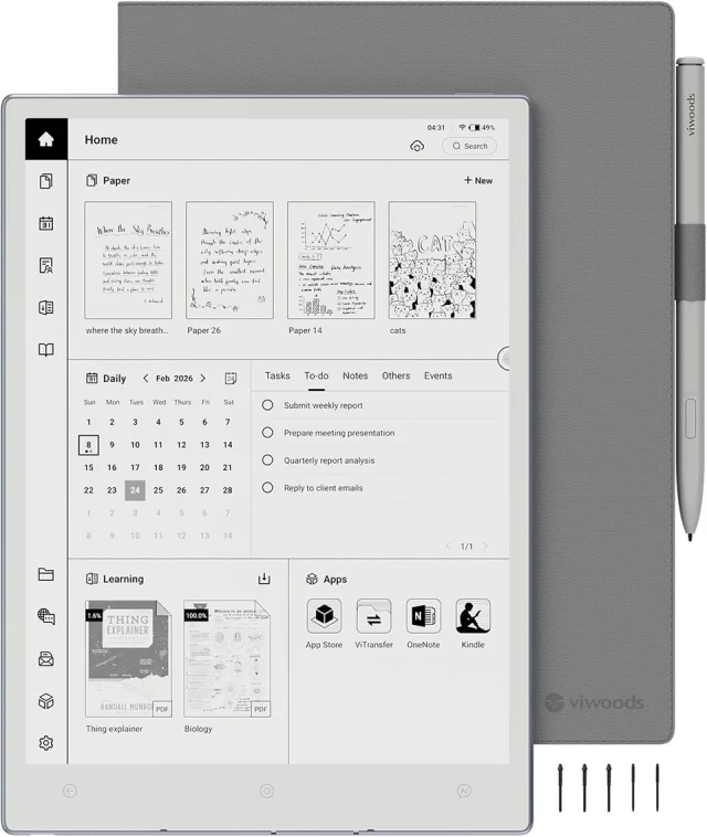 VIWOODS AiPaper 10.65" E Ink Tablet Bundle