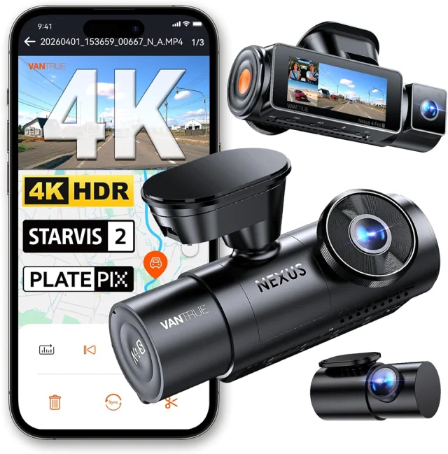 Vantrue N4 Pro S 4K 3 Channel Dash Cam