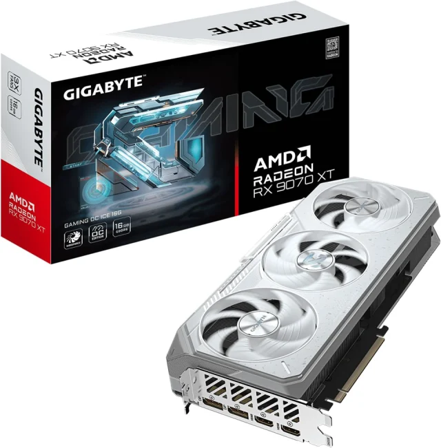 GIGABYTE Radeon RX 9070 XT Gaming OC ICE 16GB