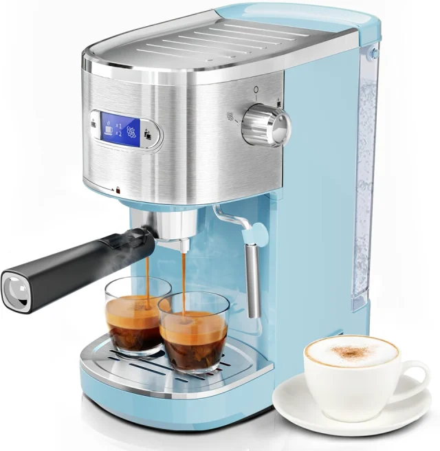Havato 20 Bar Espresso Machine Semi-Automatic, Blue
