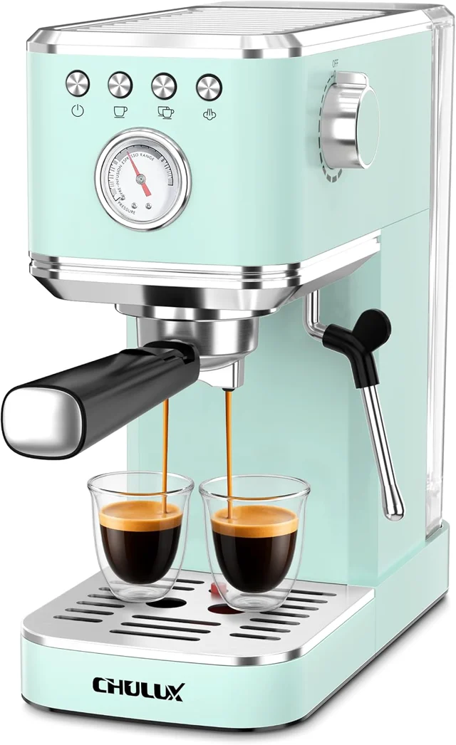 CHULUX Slim Espresso Machine Pastel Green