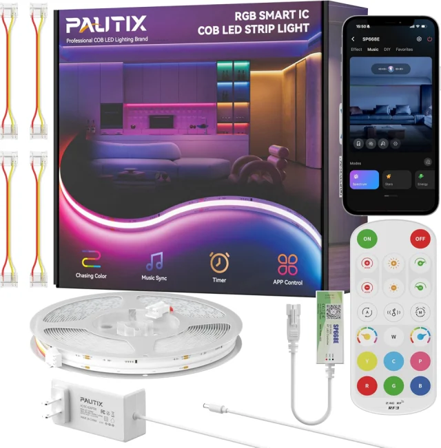 PAUTIX COB LED Strip Lights Pro, 20ft