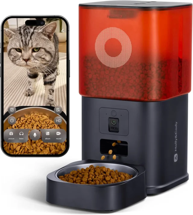MOLLY&CODY 6L Automatic Cat Feeder with Camera