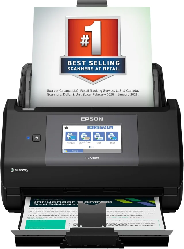 Epson WorkForce ES-590W Document Scanner