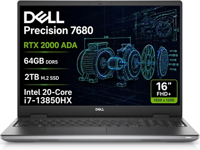 Dell Precision 7680 i7-13850HX RTX 2000 Ada 64GB 2TB