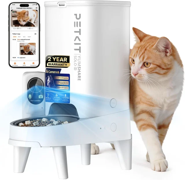 PETKIT Automatic Cat Feeder with Camera, 3L