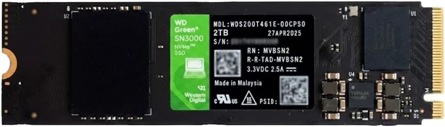 WD Green SN3000 2TB NVMe SSD