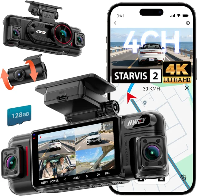 IIWEY N6 PRO 4-Channel 4K Dash Cam
