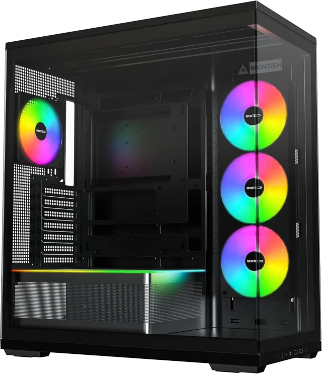 Montech TG3 High Airflow ATX Mid-Tower PC Case Black