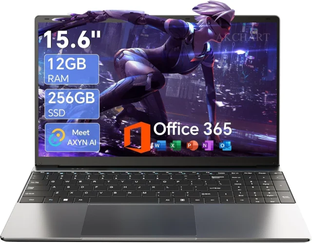 AKCHART M156FH 15.6-Inch Laptop 12GB 256GB