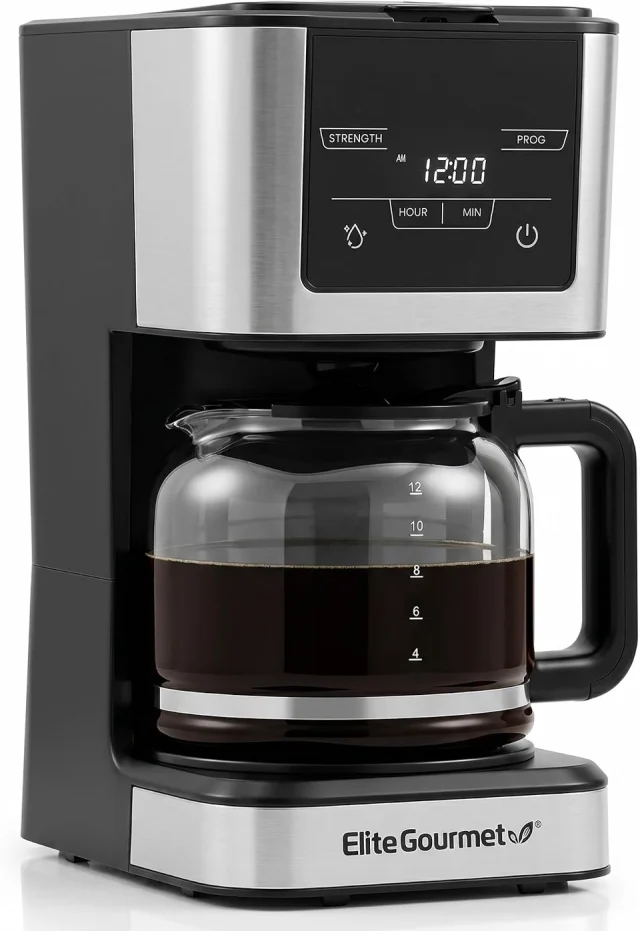 Elite Gourmet 12-Cup Programmable Drip Coffee Maker